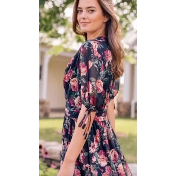 GAL MEETS GLAM NWT Collection Floral Maxi Dress – Size 10 - Picture 4 of 15